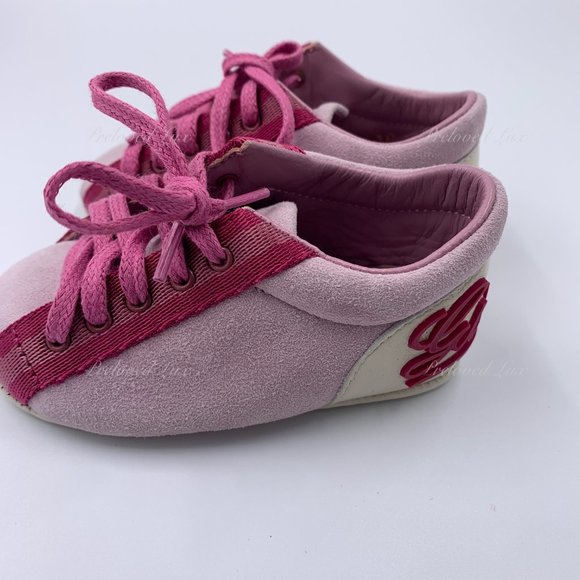 Auth Gucci Baby Pink Logo Shoes Size EU 16 - Picture 5 of 15